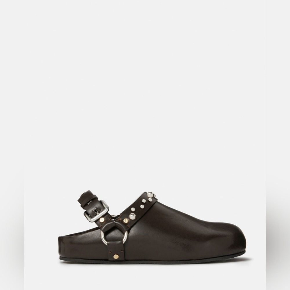 SOLD!!! Stella McCartney Elyse Studded Clogs - Coffee Brown - Picture 2 of 5